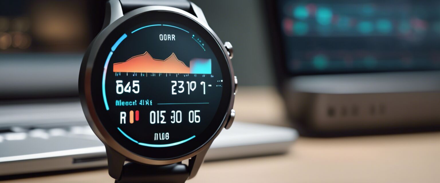 Smartwatch displaying productivity features